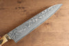 Takeshi Saji VG10 Black Damascus Gyuto 270mm Brown Cow Bone Handle - Seisuke Knife - Slide 4