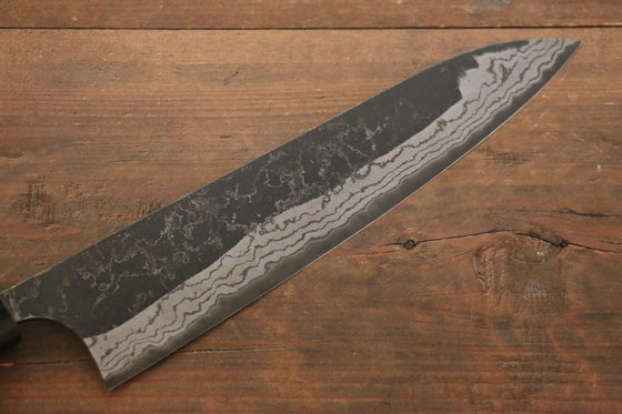 Ogata White Steel No.2 Kurouchi Damascus Gyuto 240mm with Shitan Handle - Seisuke Knife