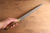 Takeshi Saji VG10 Black Damascus Gyuto 270mm Brown Cow Bone Handle - Seisuke Knife - Slide 8