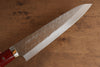 Takeshi Saji SRS13 Hammered Gyuto 240mm Red Micarta Handle - Seisuke Knife - Slide 4