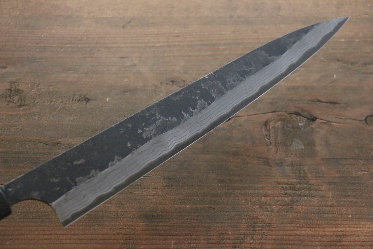 Shungo Ogata White Steel No.2 Kurouchi Damascus Sujihiki 240mm Shitan Handle - Seisuke Knife