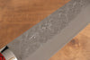 Takeshi Saji SRS13 Hammered Santoku 165mm Red Micarta Handle - Seisuke Knife - Slide 5