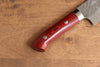 Takeshi Saji SRS13 Hammered Santoku 165mm Red Micarta Handle - Seisuke Knife - Slide 6