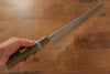 Yu Kurosaki Shizuku SG2 Hammered Sujihiki 270mm Maple(With turquoise ring Green) Handle - Seisuke Knife - Slide 9