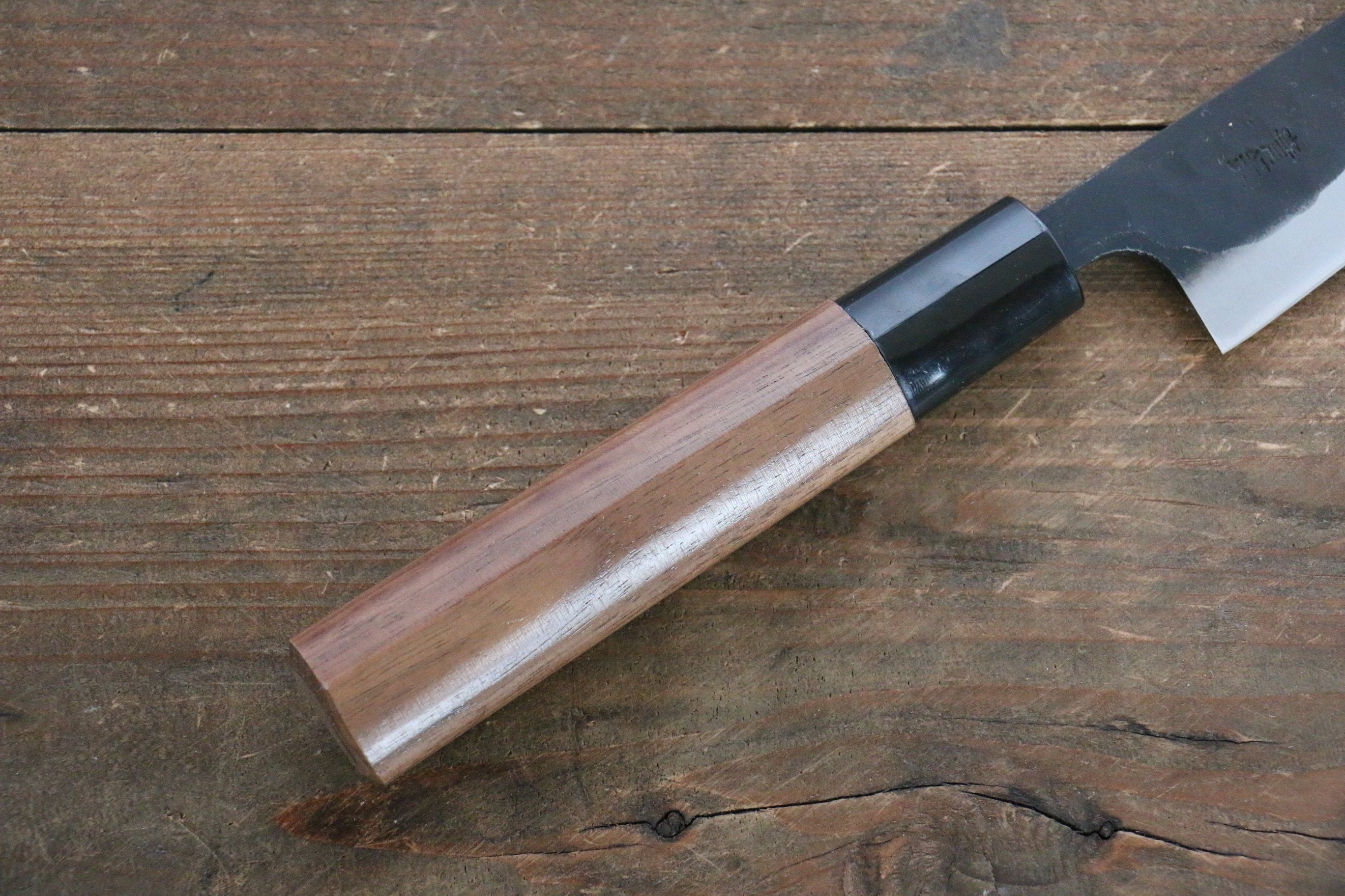 Nao Yamamoto Blue Super Kurouchi Petty-Utility 135mm Walnut Handle - Seisuke Knife
