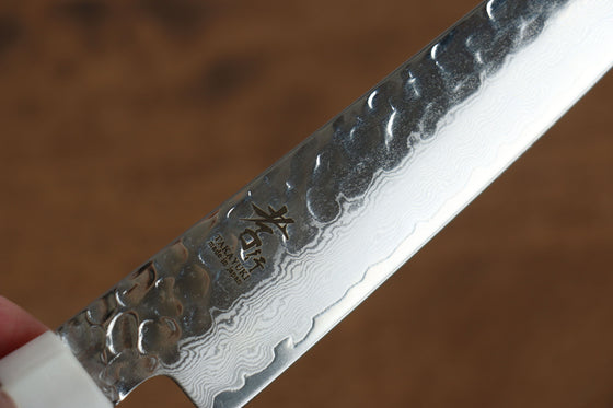 Sakai Takayuki VG10 33 Layer Damascus Petty-Utility 150mm Cow Bone Handle with Sheath - Seisuke Knife