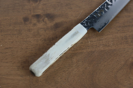 Sakai Takayuki VG10 33 Layer Damascus Petty-Utility 150mm Cow Bone Handle with Sheath - Seisuke Knife