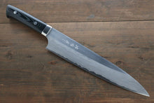  Takeshi Saji Blue Super Gyuto 240mm Black Micarta Handle - Seisuke Knife