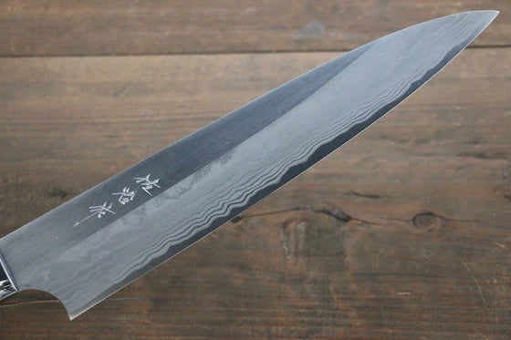 Takeshi Saji Blue Super Gyuto 240mm Black Micarta Handle - Seisuke Knife