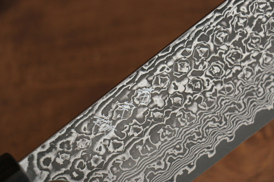 Yoshimi Kato VG10 Damascus Nakiri  165mm Enju Lacquered(Black） Handle - Seisuke Knife