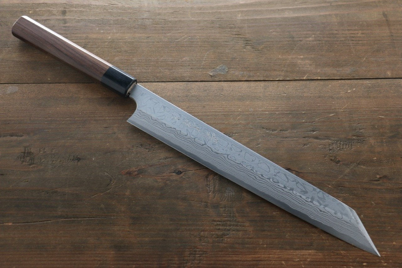 Hideo Kitaoka White Steel No.2 Damascus Kiritsuke Yanagiba Japanese Chef Knife 270mm - Seisuke Knife