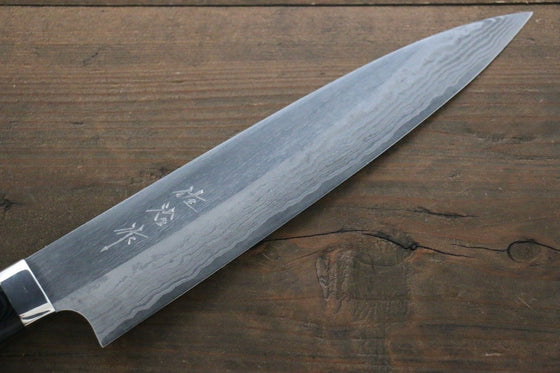 Takeshi Saji Blue Super Gyuto 210mm Black Micarta Handle - Seisuke Knife