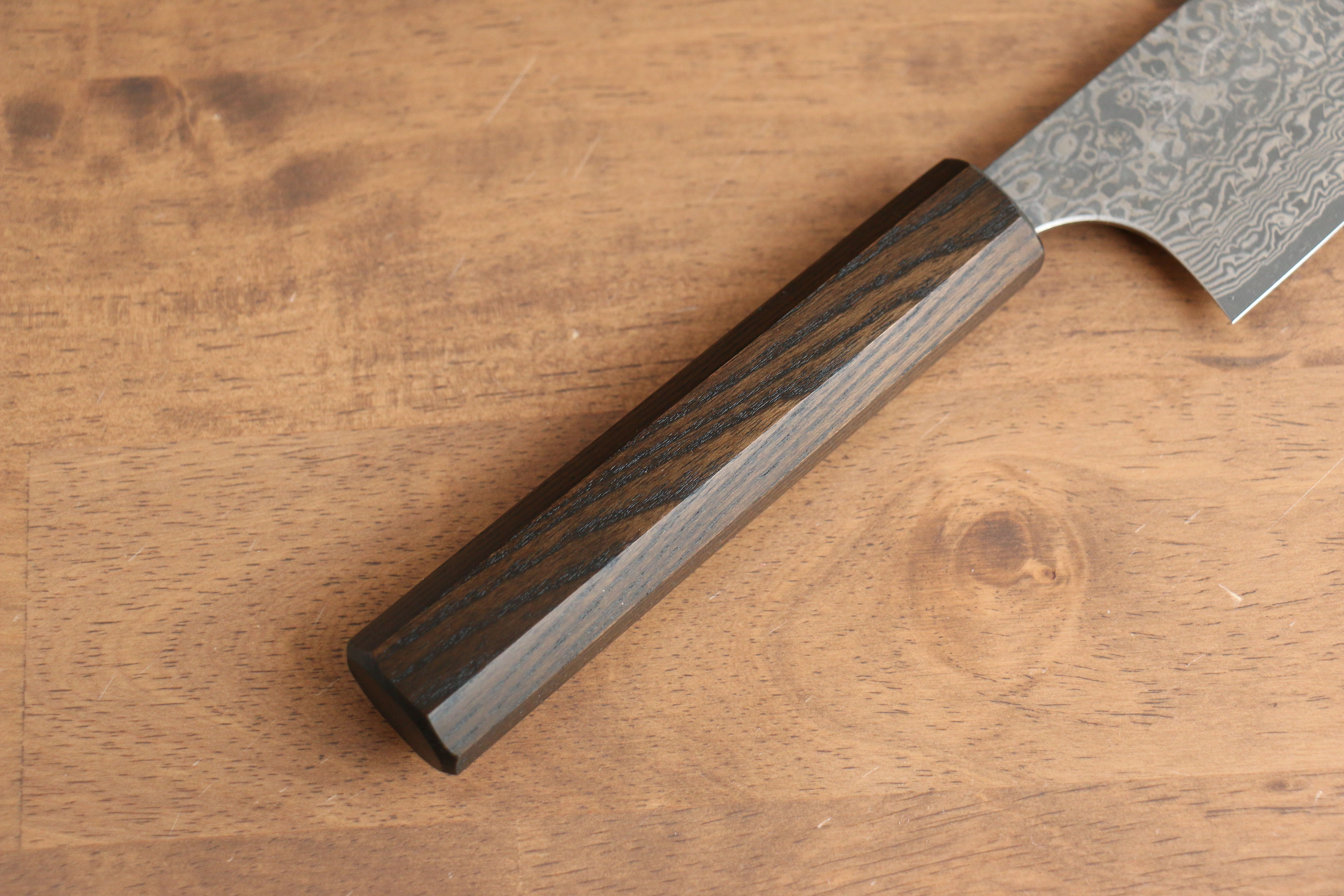 Yoshimi Kato VG10 Damascus Gyuto 210mm Enju Lacquered(Black��� Handle - Seisuke Knife