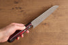 Yoshimi Kato VG10 Hammered(square) Santoku 170mm Red Pakka wood Handle - Seisuke Knife - Slide 8