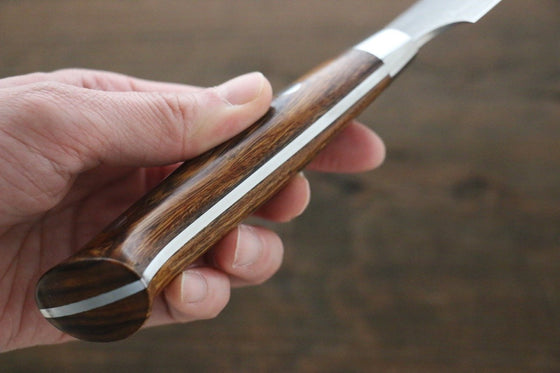 Takeshi Saji SG2 Diamond Finish Damascus Sujihiki 240mm Ironwood Handle - Seisuke Knife