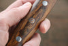 Takeshi Saji SG2 Diamond Finish Damascus Sujihiki 240mm Ironwood Handle - Seisuke Knife - Slide 10
