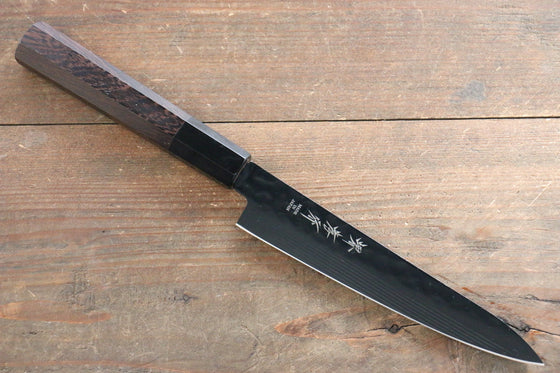 Sakai Takayuki Kurokage VG10 Hammered Teflon Coating Petty-Utility 150mm Wenge Handle - Seisuke Knife