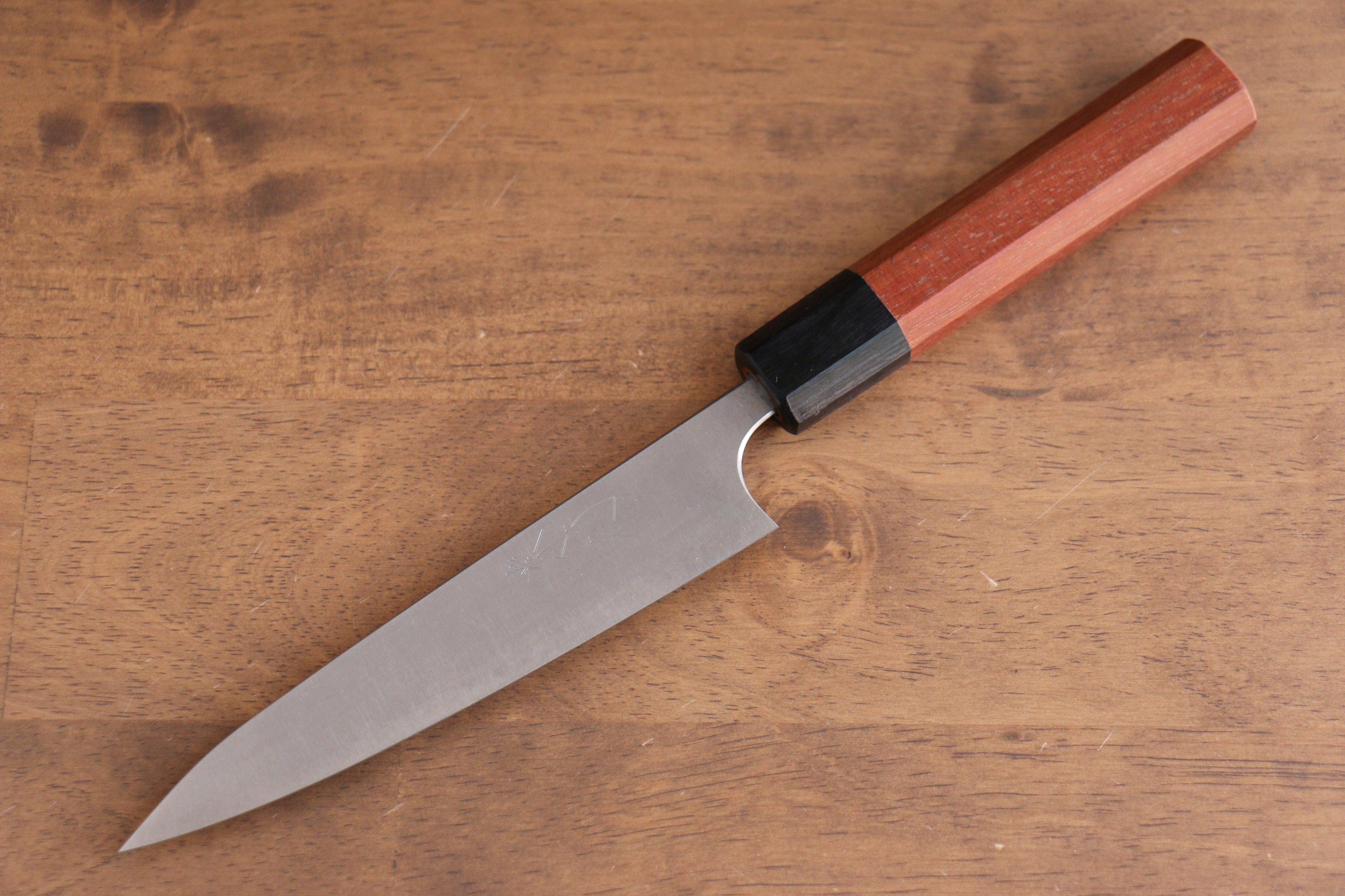 Shibata Takayuki Koutetsu Blue Super Petty-Utility  135mm Jarrah Handle - Seisuke Knife
