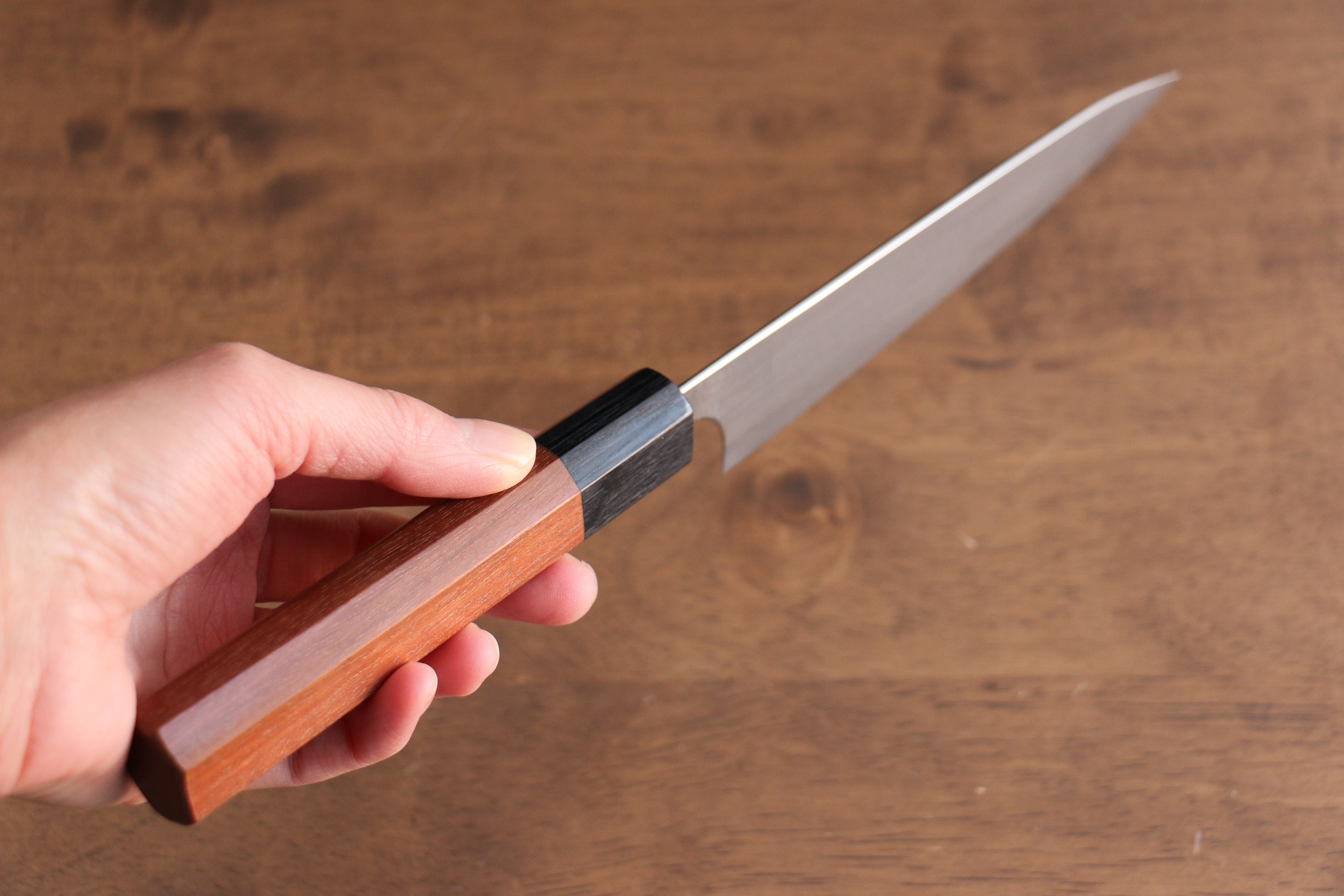 Shibata Takayuki Koutetsu Blue Super Petty-Utility  135mm Jarrah Handle - Seisuke Knife