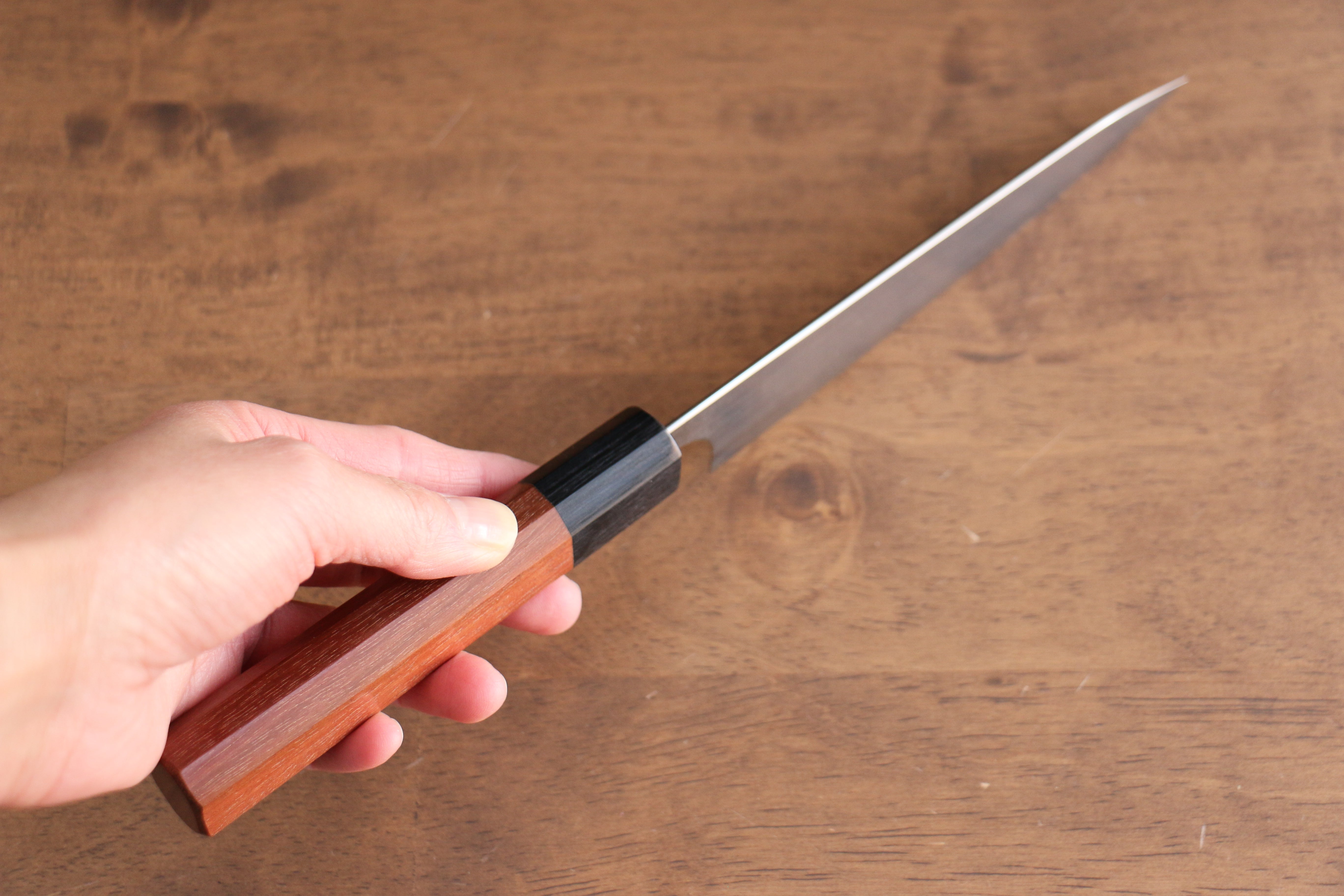 Shibata Takayuki Koutetsu Blue Super Petty-Utility  135mm Jarrah Handle - Seisuke Knife