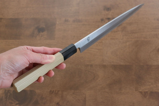 Kikuzuki White Steel No.2 Kasumitogi Yanagiba 240mm with Magnolia Handle - Seisuke Knife