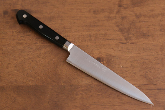 Takamura Knives VG10 Migaki Finished Petty-Utility 150mm Black Pakka wood Handle - Seisuke Knife