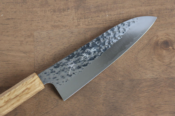 Yu Kurosaki Senko SG2 Hammered Small Santoku 150mm Live oak Lacquered Handle - Seisuke Knife