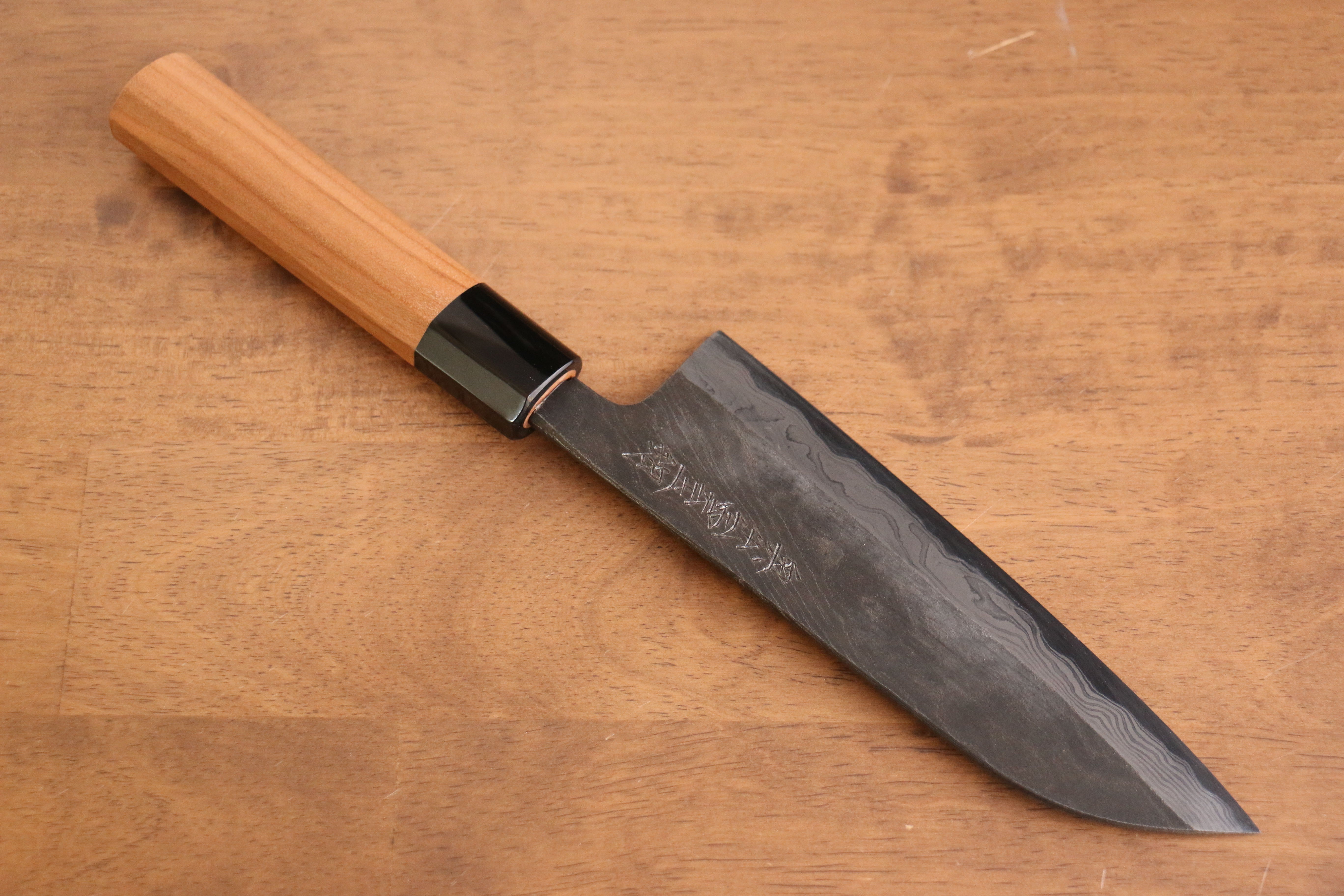 Tsukasa Hinoura Tamahagane Kurouchi Santoku 165mm Wild Cherry Handle