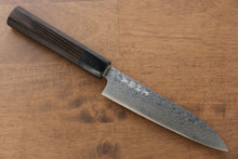  Makoto Kurosaki VG10 Damascus Petty-Utility 135mm Ebony Wood Handle - Seisuke Knife