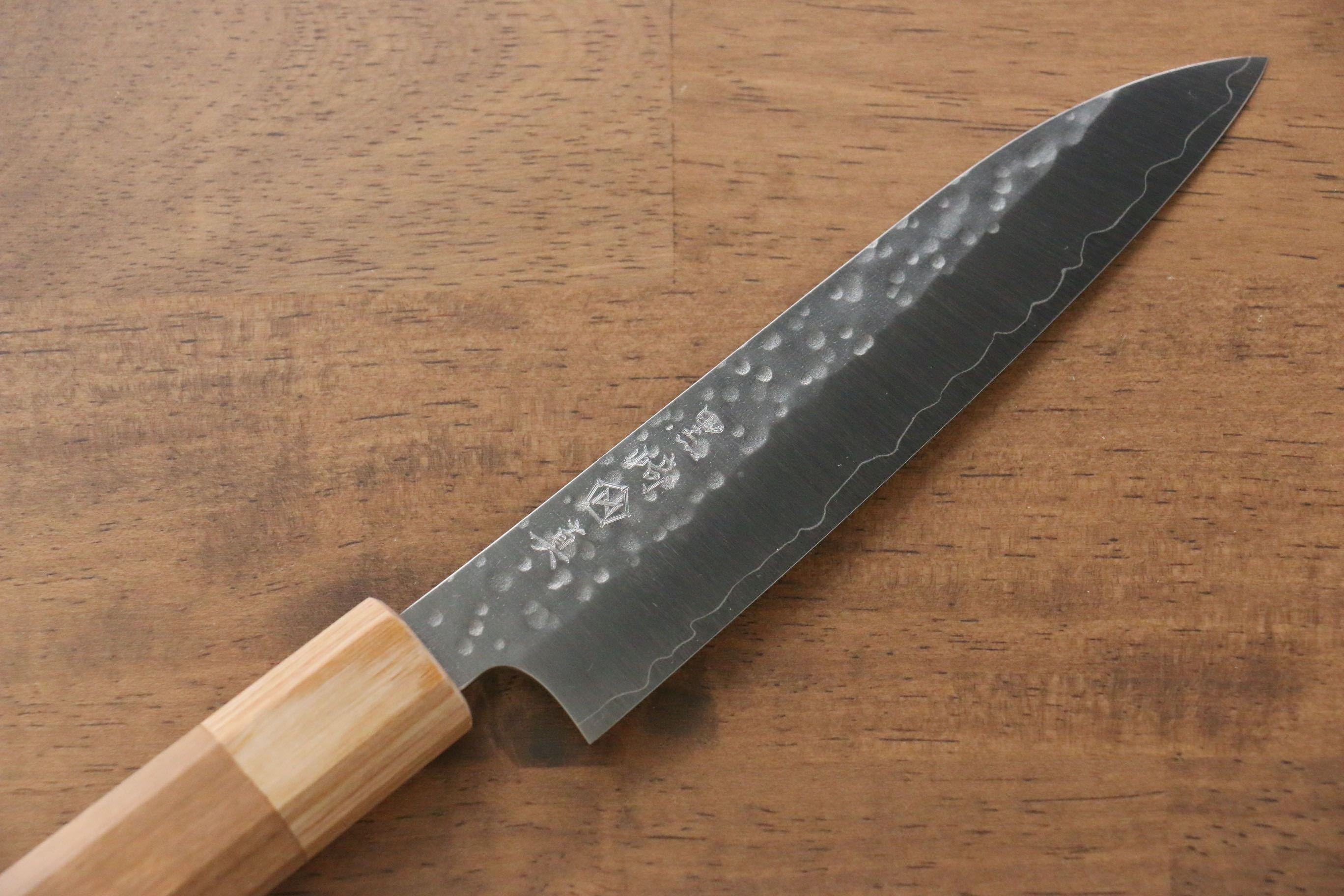 Makoto Kurosaki SG2 Hammered(Maru) Petty-Utility 135mm Cherry Wood Handle - Seisuke Knife