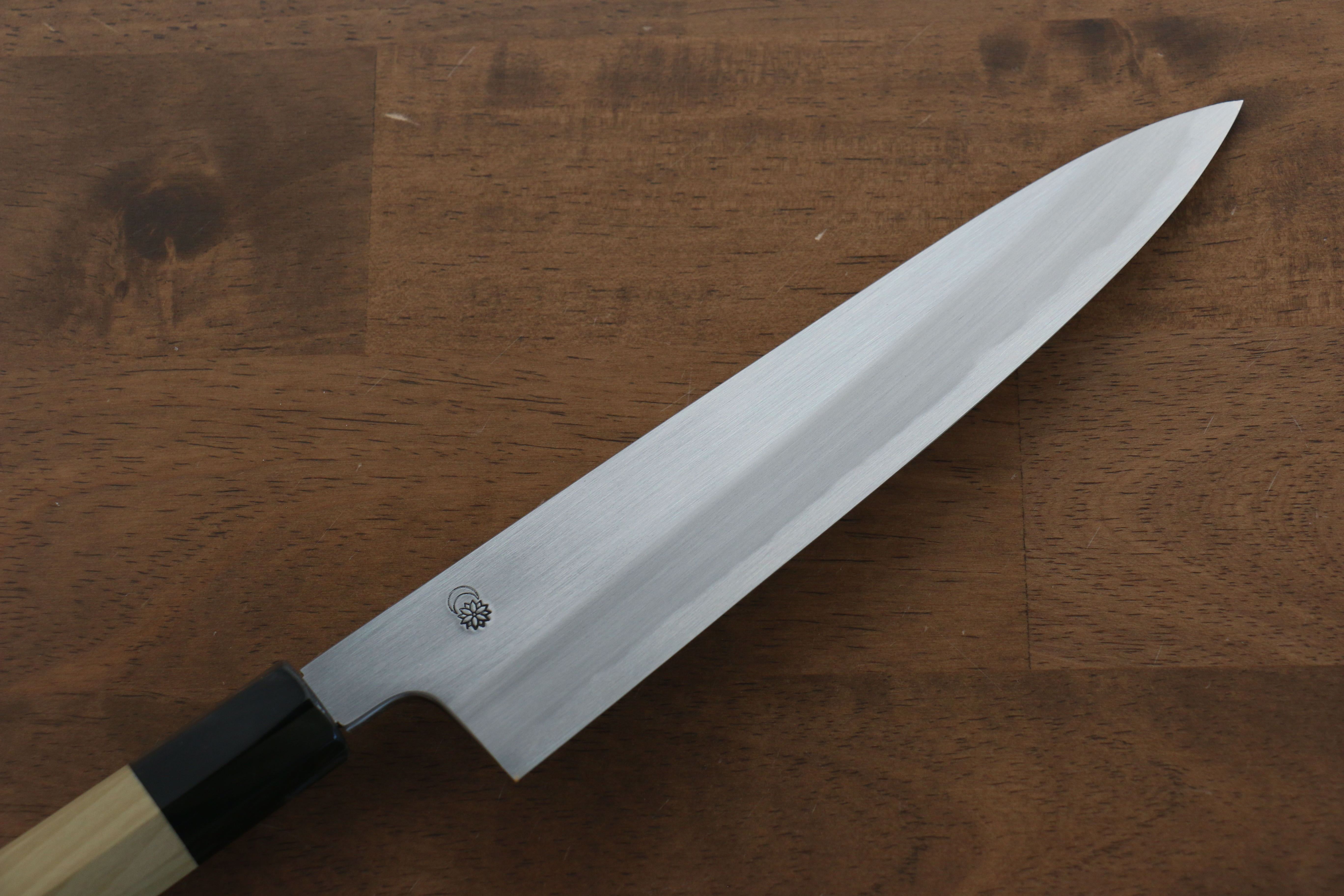 Kikuzuki White Steel No.2 Kasumitogi Gyuto 210mm Magnolia Handle - Seisuke Knife