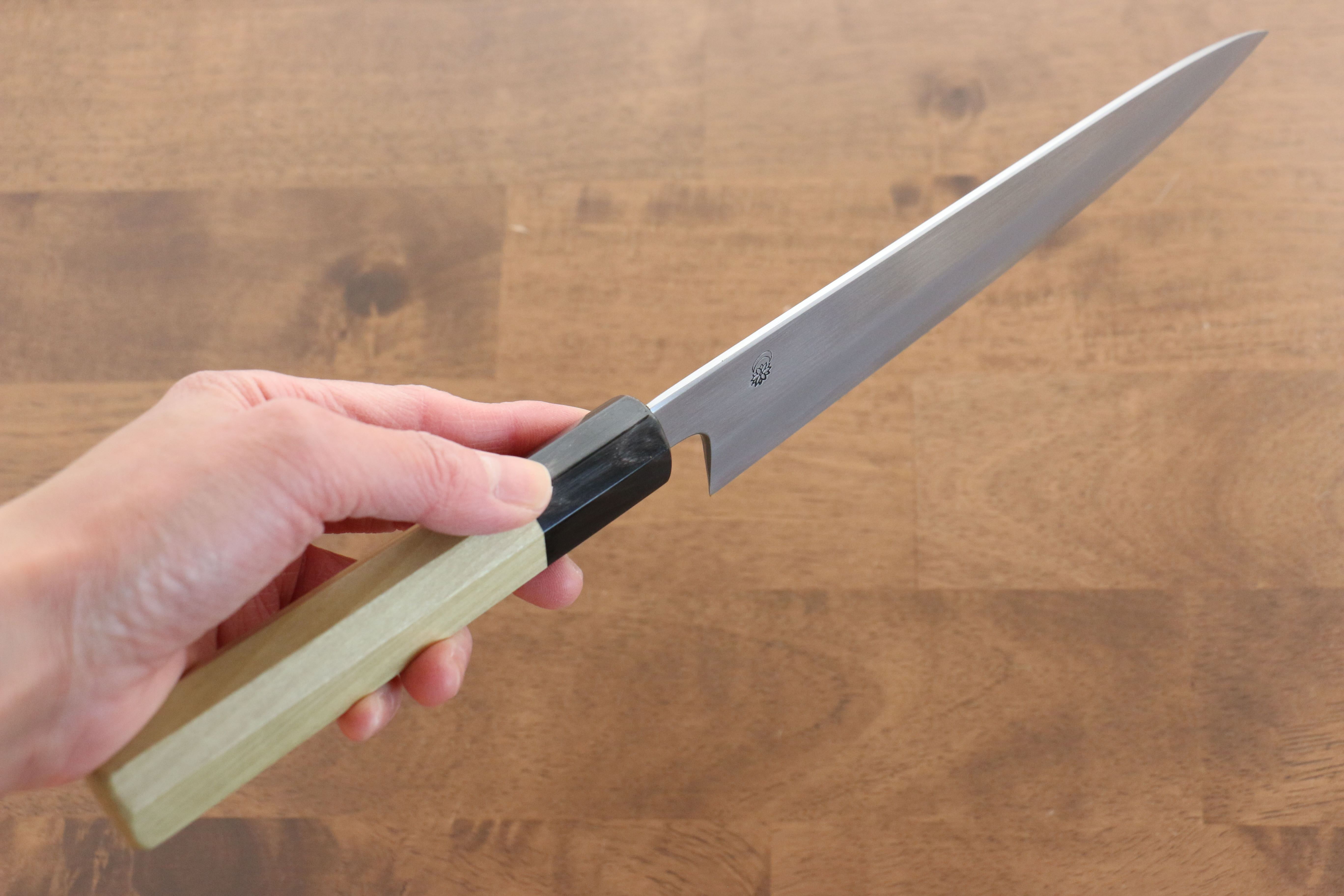 Kikuzuki White Steel No.2 Kasumitogi Gyuto 210mm Magnolia Handle - Seisuke Knife