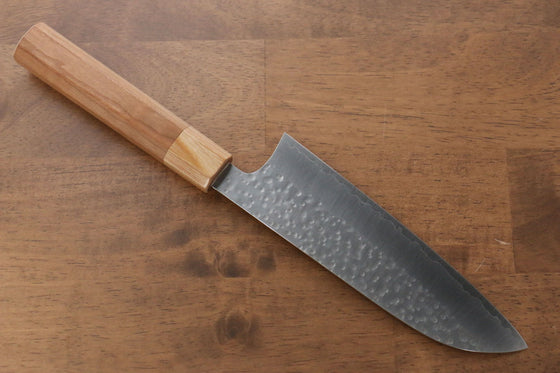 Makoto Kurosaki SG2 Hammered(Maru) Santoku 165mm Cherry Blossoms Handle - Seisuke Knife