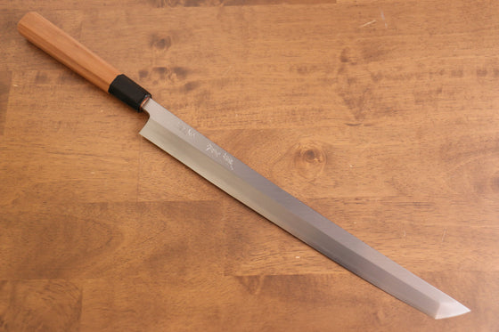 Tessen by Tanaka Tamahagane Sakimaru Yanagiba 315mm Wild Cherry Handle with Sheath - Seisuke Knife