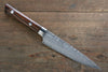 Takeshi Saji VG10 Black Damascus Petty-Utility 135mm Ironwood Handle - Seisuke Knife - Slide 1