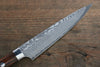 Takeshi Saji VG10 Black Damascus Petty-Utility 135mm Ironwood Handle - Seisuke Knife - Slide 3