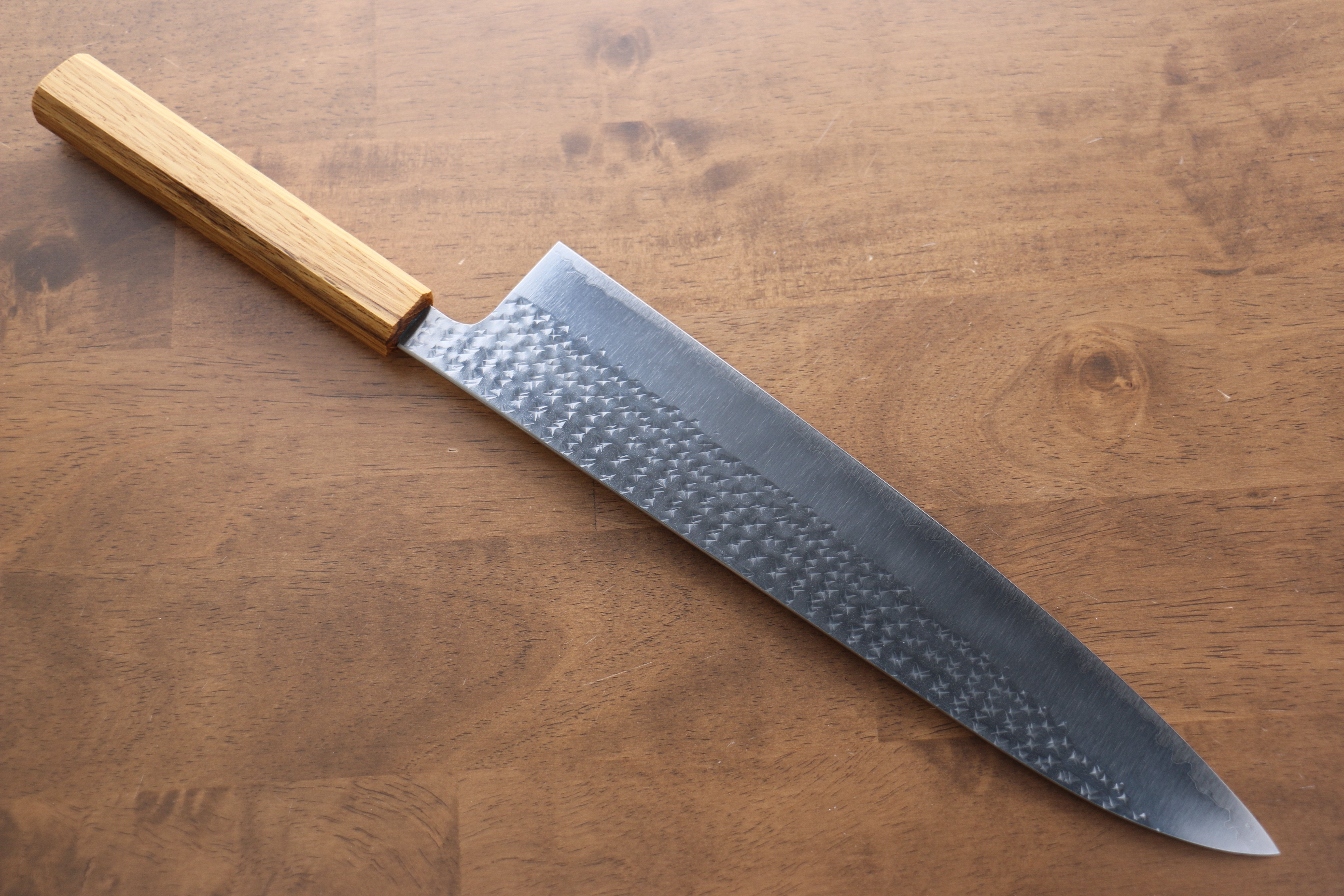 Yu Kurosaki Senko SG2 Hammered Gyuto 270mm with Lacquered Oak Handle - Seisuke Knife
