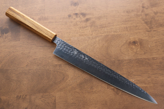 Yu Kurosaki Senko SG2 Hammered Sujihiki 270mm Live oak Lacquered Handle - Seisuke Knife