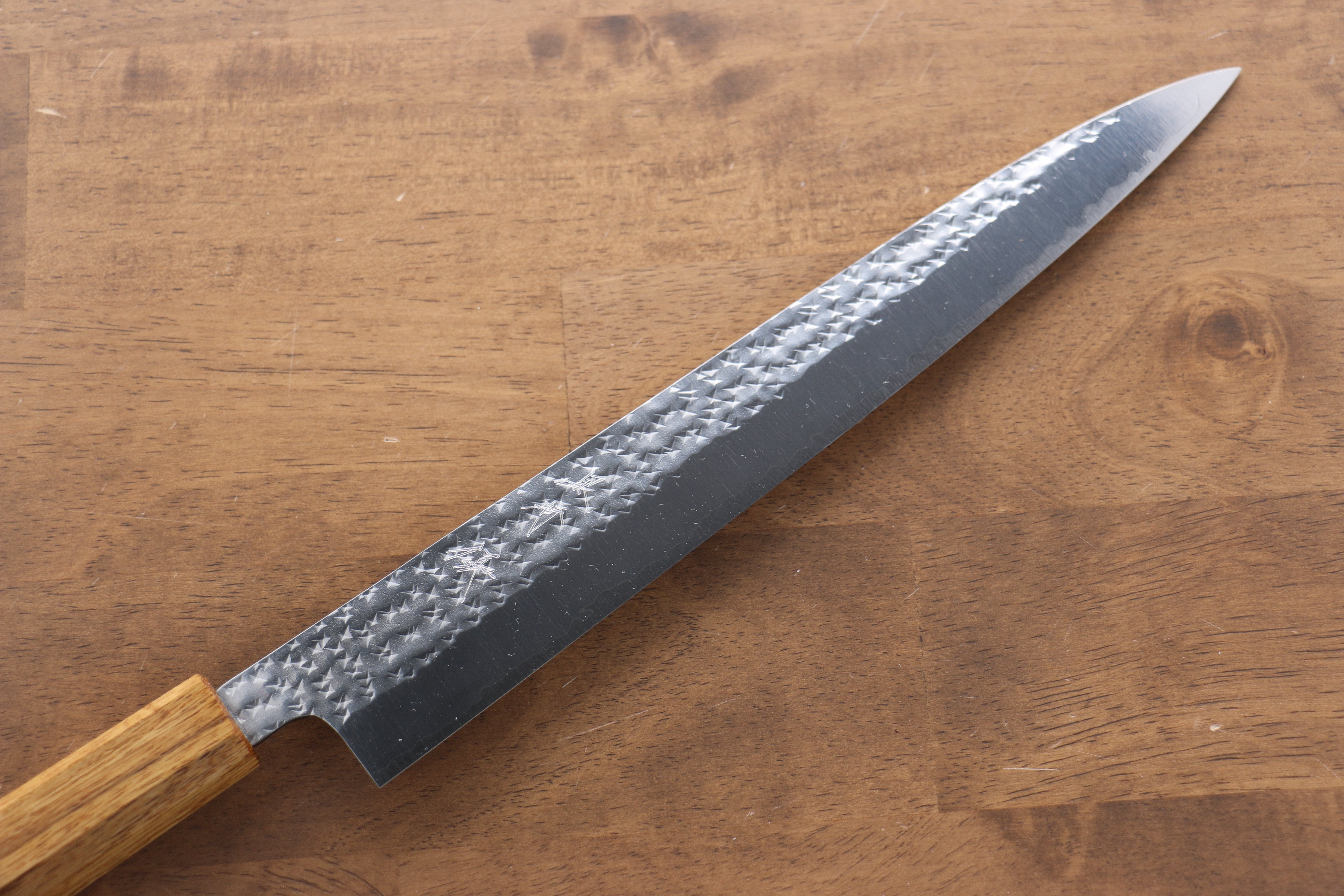 Yu Kurosaki Senko SG2 Hammered Sujihiki 270mm Live oak Lacquered Handle - Seisuke Knife