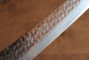 Yu Kurosaki Senko Ei SG2 Hammered Sujihiki 240mm Blue Green Acrylic Handle - Seisuke Knife - Slide 4