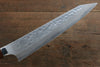 Takeshi Saji SRS13 Hammered(Maru) Kengata Gyuto 240mm Ironwood Handle - Seisuke Knife - Slide 4