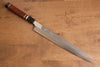 Yu Kurosaki Blue Steel No.2 Mirrored Finish Yanagiba 300mm Chinese Quince with Double Water Buffalo Ring Handle with Sheath - Seisuke Knife