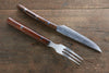 Takeshi Saji SG2 Japanese Fork & Knife Set with Ironwood Handle - Seisuke Knife - Slide 2