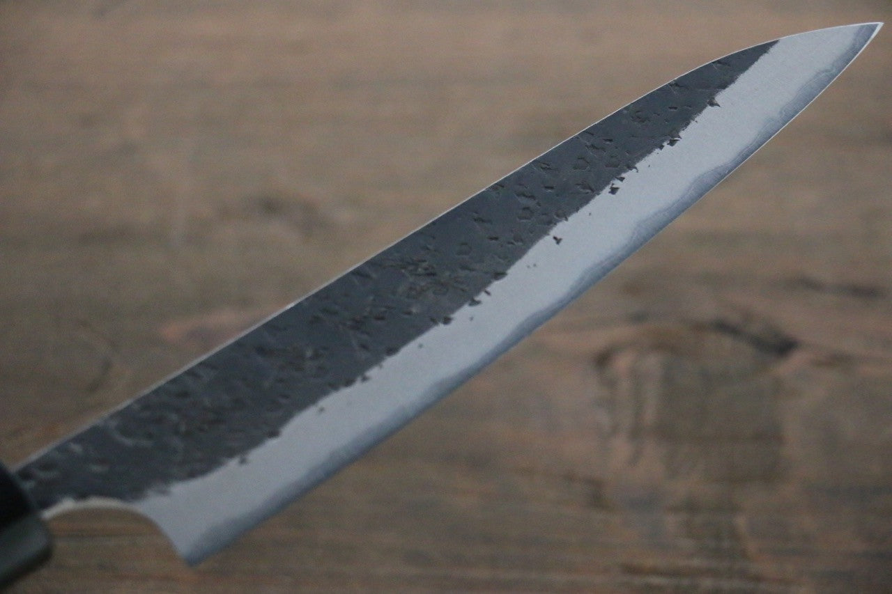 Yu Kurosaki Blue Super Clad Hammered Kurouchi Petty Japanese Chef Knife 150mm - Seisuke Knife
