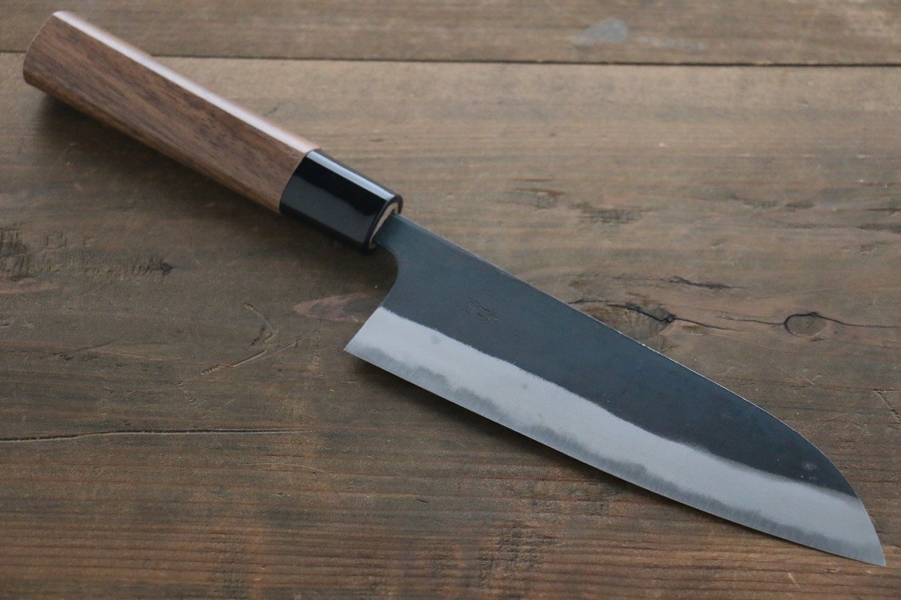 Yamamoto Blue Steel No.2 Kurouchi Santoku Japanese Chef Knife 165mm - Seisuke Knife