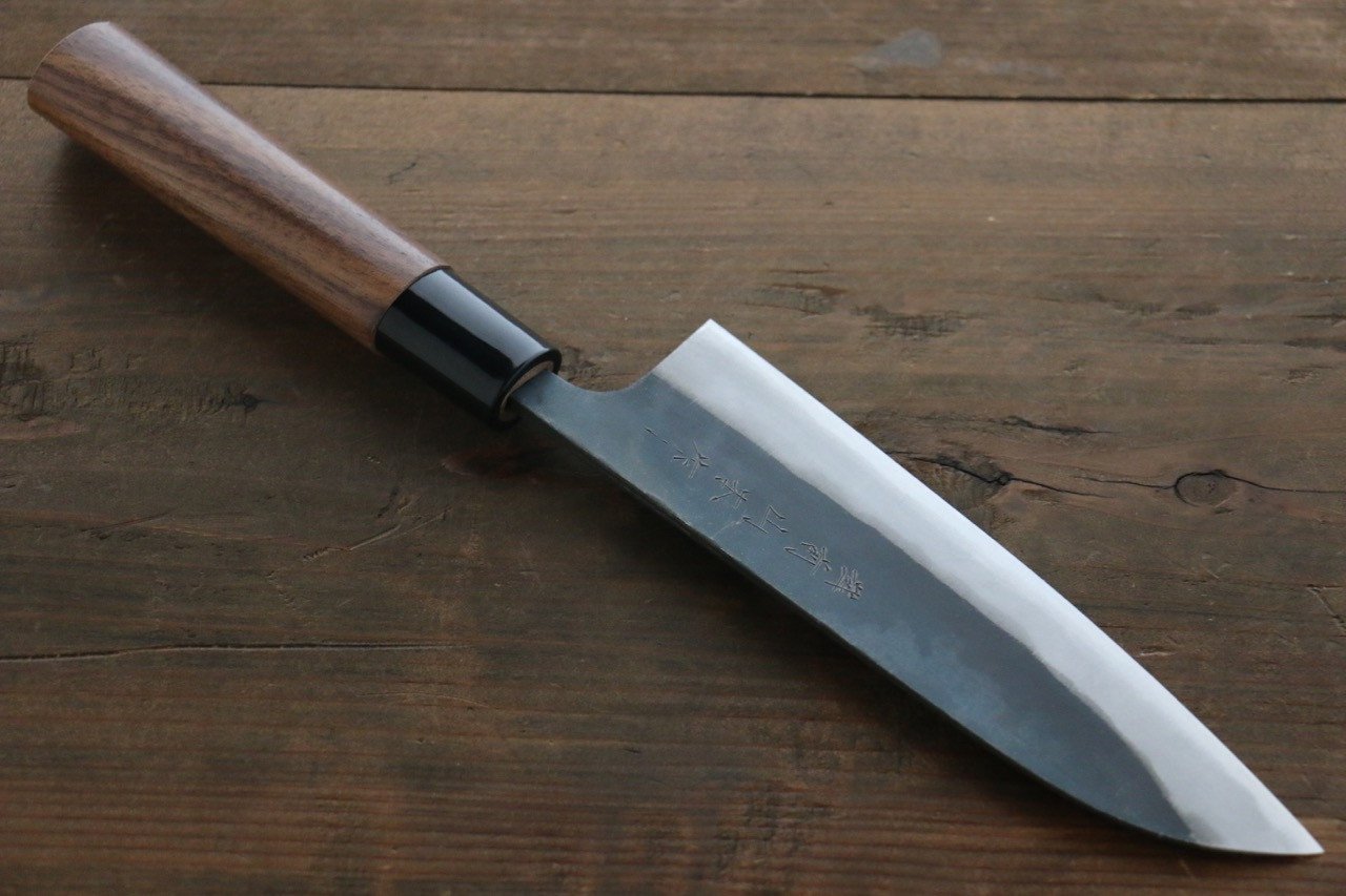 Yamamoto Blue Steel No.2 Kurouchi Santoku Japanese Chef Knife 165mm - Seisuke Knife