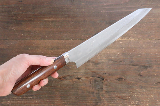 Takeshi Saji SRS13 Hammered(Maru) Kengata Gyuto 240mm Ironwood Handle - Seisuke Knife