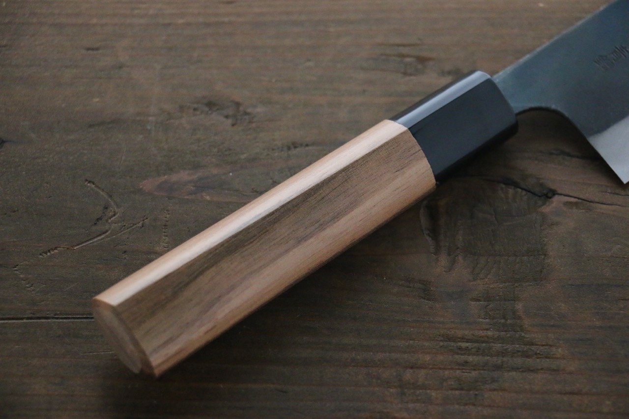 Yamamoto Blue Steel No.2 Kurouchi Small Santoku Japanese Chef Knife 150mm - Seisuke Knife