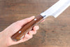 Takeshi Saji SRS13 Hammered(Maru) Kengata Gyuto 240mm Ironwood Handle - Seisuke Knife - Slide 8