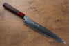 Yu Kurosaki Senko SG2 Hammered Sujihiki 240mm Shitan (ferrule: Red Pakka wood) Handle - Seisuke Knife - Slide 1